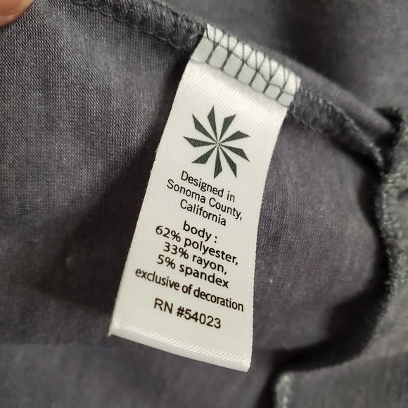 Athleta Size S Dress T-shirt Side Ruched Jersey Knit Athleisure Heathered Gray - Picture 9 of 12